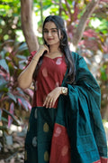 Rambai Raw Silk Feeding Salwar Set ( Top , pant & Duppata)
